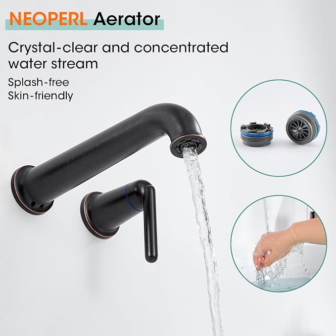 Wall Mount Tub Filler, 10.33" Extra Long Spout - Image 4