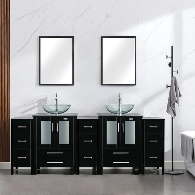 eclife 84" Modern Bathroom Vanity Sink Combo Freestanding Cabinet by eclife