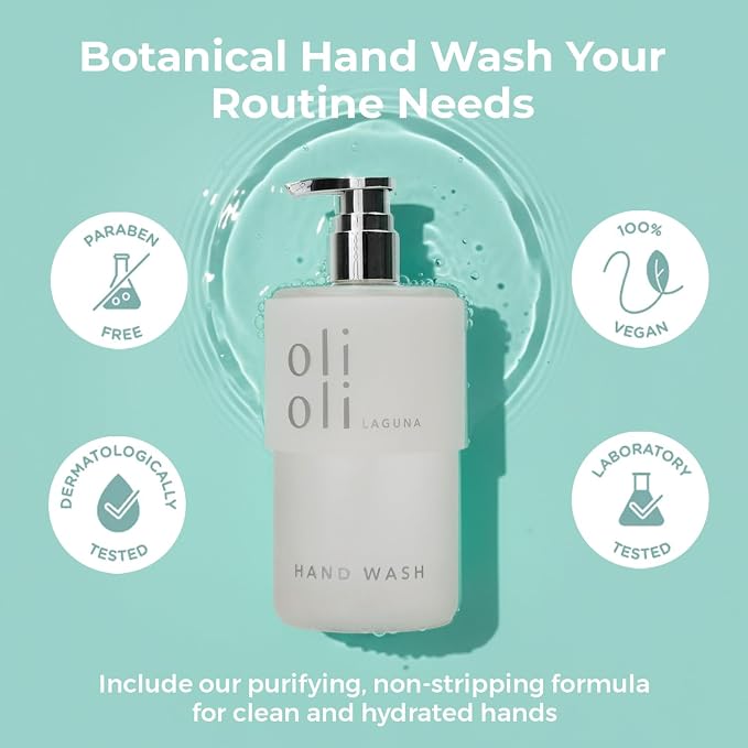 OLIOLI Botanical Hand Wash 15.2oz | Gentle, pH-Balanced Liquid Hand Soap - Image 2