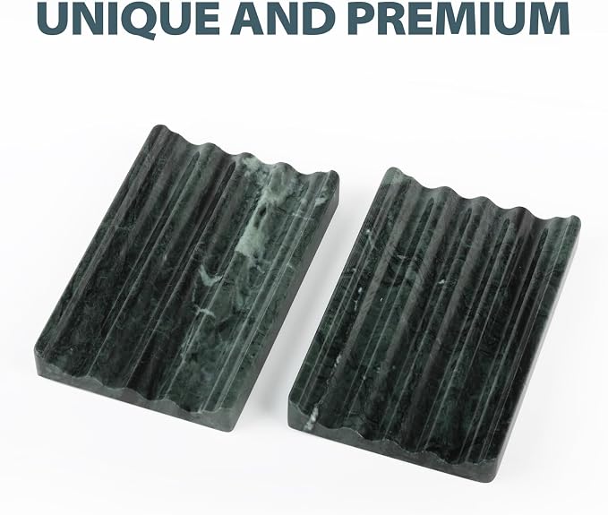 2 Pcs Soap Holder for Bathroom, Marble Soap Dish for Kitchen Countertop - Image 6