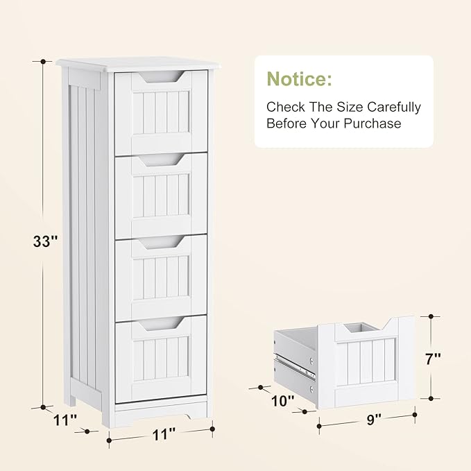Gizoon 33'' Bathroom Storage Cabinet Freestanding - Image 3