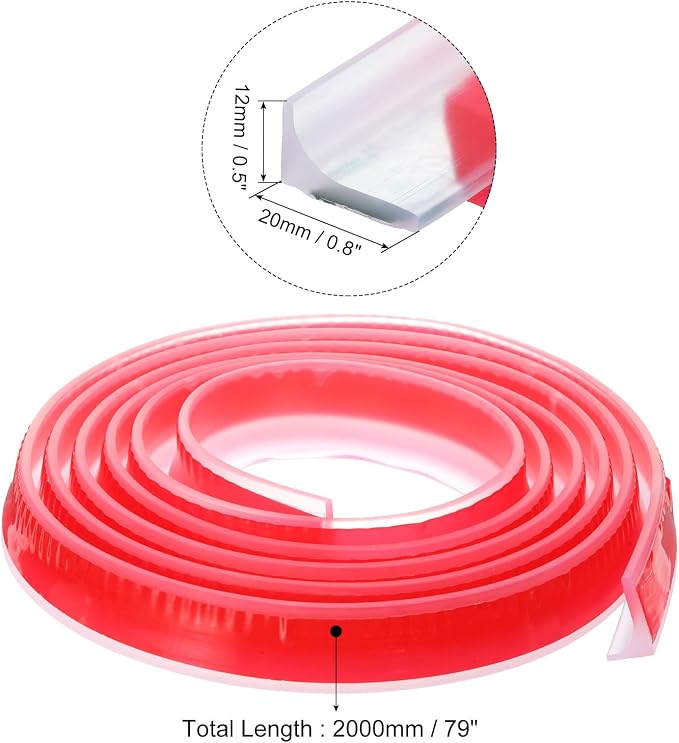 uxcell 78 Inch Collapsible Shower Barrier Stopper Water Splash Guard Blocker - Image 2
