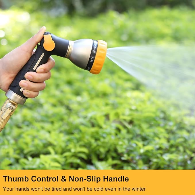 FANHAO Garden Hose Nozzle, 100% Heavy Duty Metal Spray Nozzle - Image 5