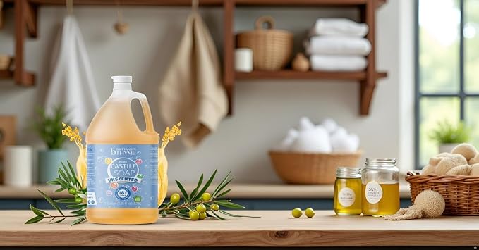 Brittanie's Pure Organic Castile Liquid Olive Oil Soap Refill, 1 Gallon - Image 4