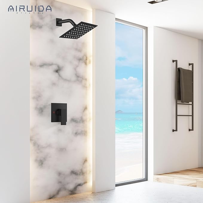 Airuida Shower Faucet Set Bathroom Rain Shower System SUS304 Stainless Steel - Image 8