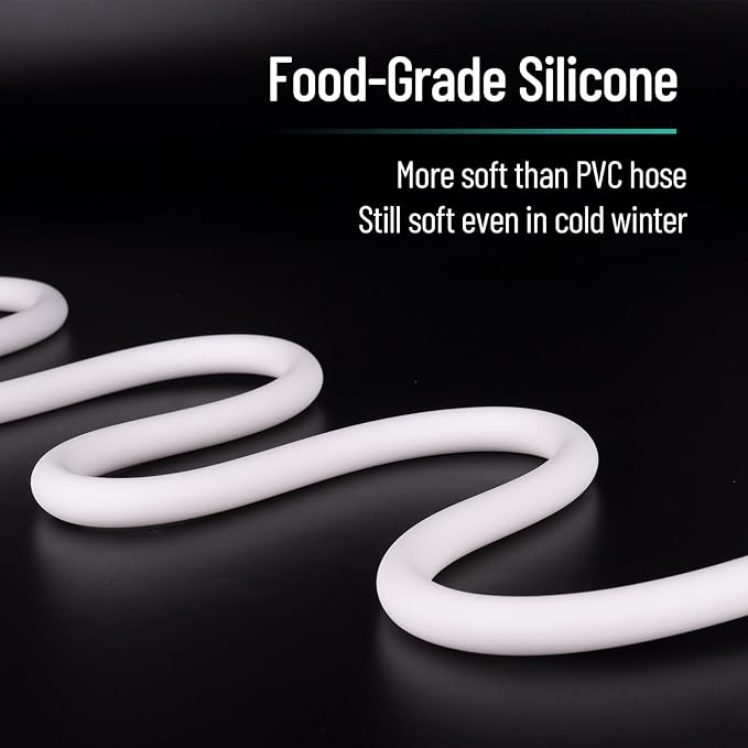 59 Inches Silicone Shower Hoses Replacement, Anti-Kink Designed Handheld Shower - Image 2
