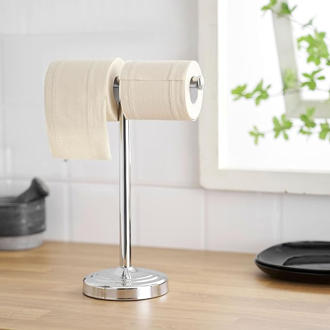 RUMOSE 13 Inch Polished Chrome Towel Stand Hand Towel Holder Bathroom Kitchen - Image 8