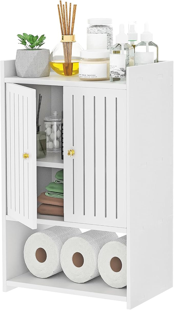 Wall Bathroom Storage Cabinet, 4-Tier Medicine Cabinet by HAYOFAMY