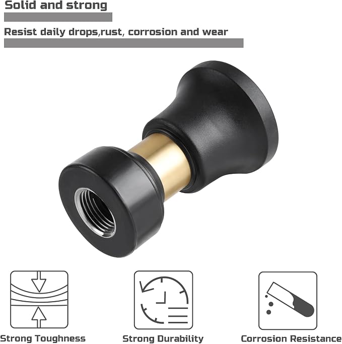 Hose Nozzle, Lichamp 4 Pack Heavy Duty Brass Fireman Style High Power Leak - Image 3