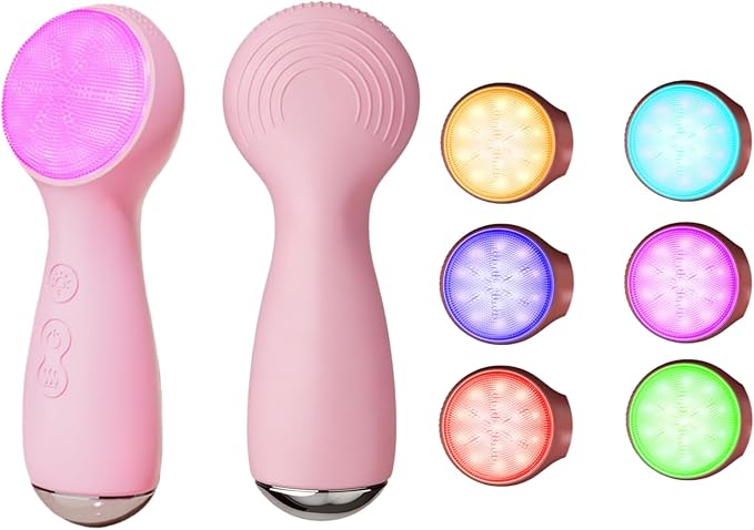 Colorful LED Silicone Face Wash Brush by YiDong