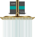 Square Rain Shower Head, High Flow Stainless Steel, Work by AULEEND