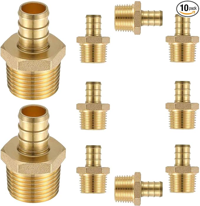 Lidertik PEX Fittings 1/2 Inch Male NPT Adapter, 1/2" PEX F1807 to 1/2" NPT by LidertikWaterHammerArrestor