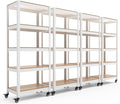 HOMEDANT House 5-Tier Metal Rolling Cart Shelf Rack Casters Heavy Duty by TheBestOrganizingSolution