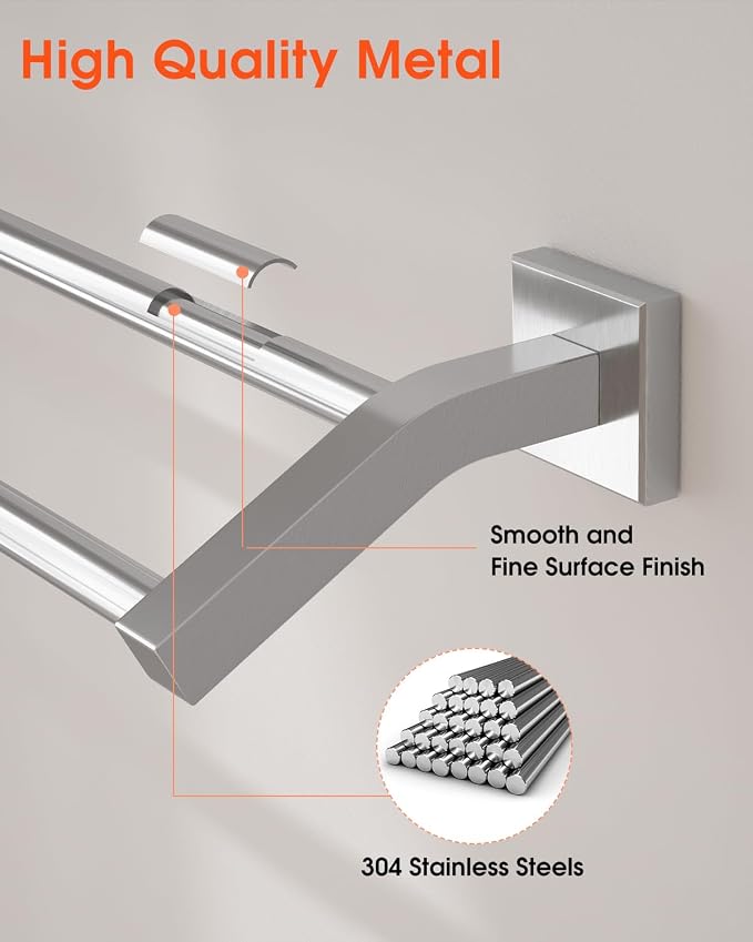Alise Double Bath Towel Bars Towel Racks - Image 7