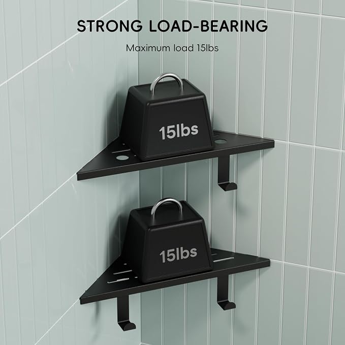10’’ Shower Corner Shelf, Stainless Steel Shower Shelves - Image 3