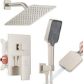 Shower System Modern Rain 8 inches Brass Faucet Set by JQBQS