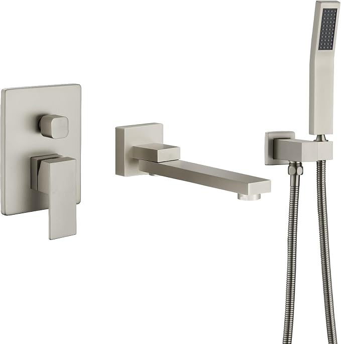 DASAN Swiveling Wall Mount Tub Filler Faucet Set by Dasan