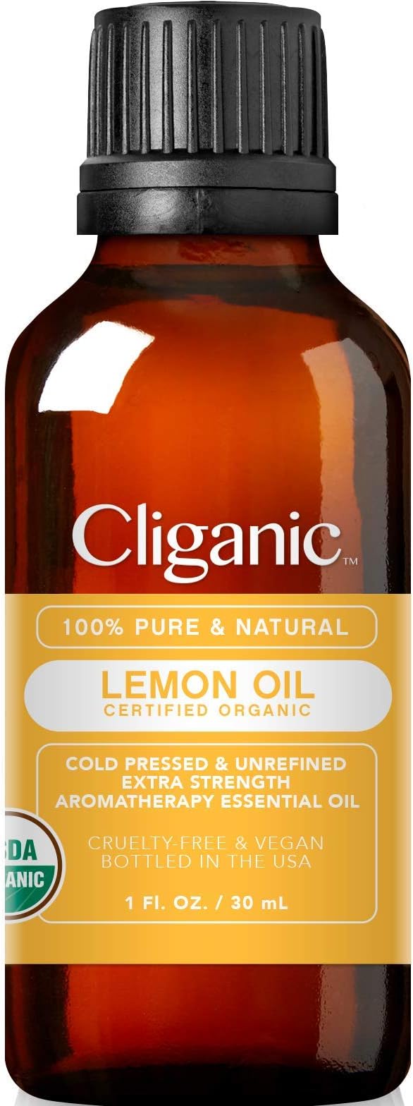 Cliganic USDA Organic Lemon Essential Oil by Cliganic
