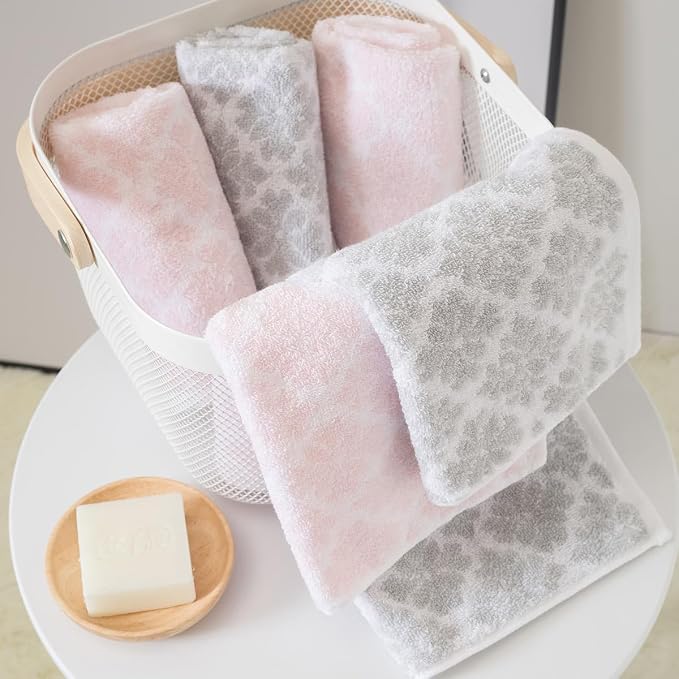 Vie Triomphe Facial Towels Washcloth Hand Towels Bathroom Decor 13x29 Inch - Image 3