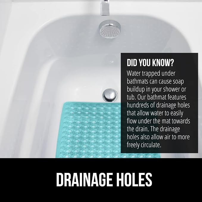 GORILLA GRIP Patented Bath Tub Shower Mat, Machine Washable Bathtub Floor Liner - Image 4