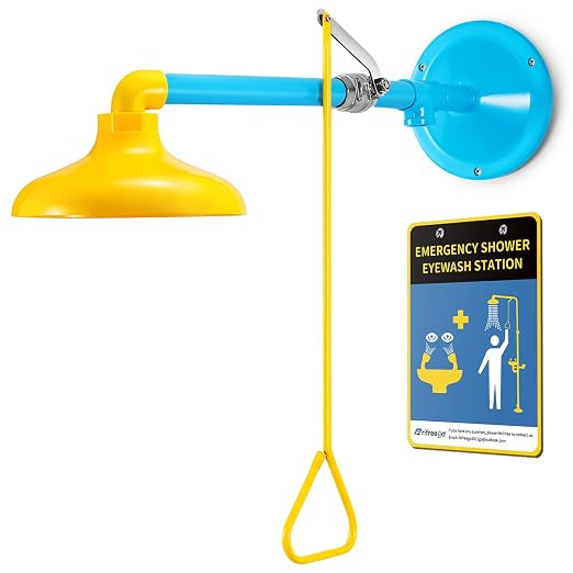 Emergency Shower Station Safety Shower Outdoor Horizontal/Wall Mounted Drench by Frifreego
