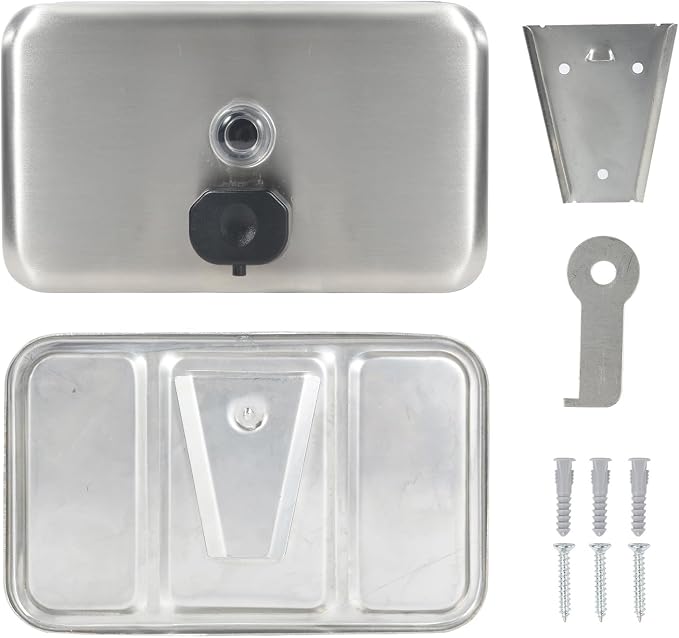 Heavy Duty Stainless Steel Wall Mount Soap Dispenser, 1100ml/37oz, - Image 7