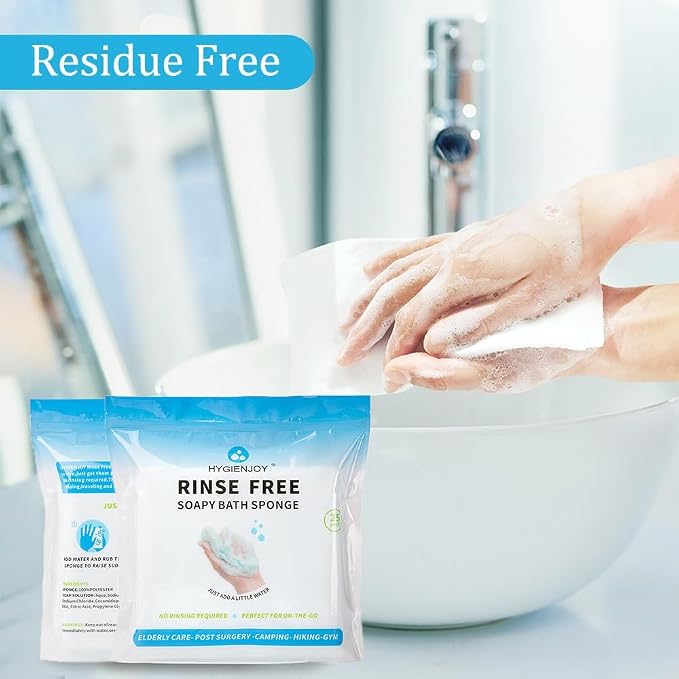 HYGIENJOY-21% Larger, No Rinse Bathing Wipes - Image 6