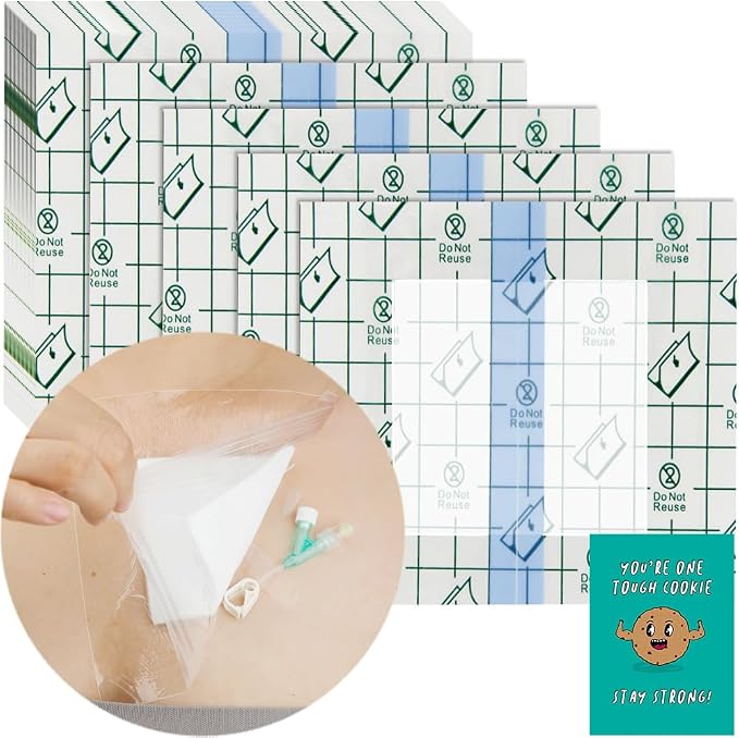 Waterproof Shower Cover Shields, Non-Stick Center Pad by Hola+Health