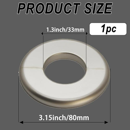 1 Piece Wall Split Flange, Self-Adhesive Escutcheon Plate - Image 2