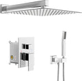 Lordear 10 Inch Shower Head Faucet Wall Mounted Chrome Polished Rainfall Shower by LORDEAR