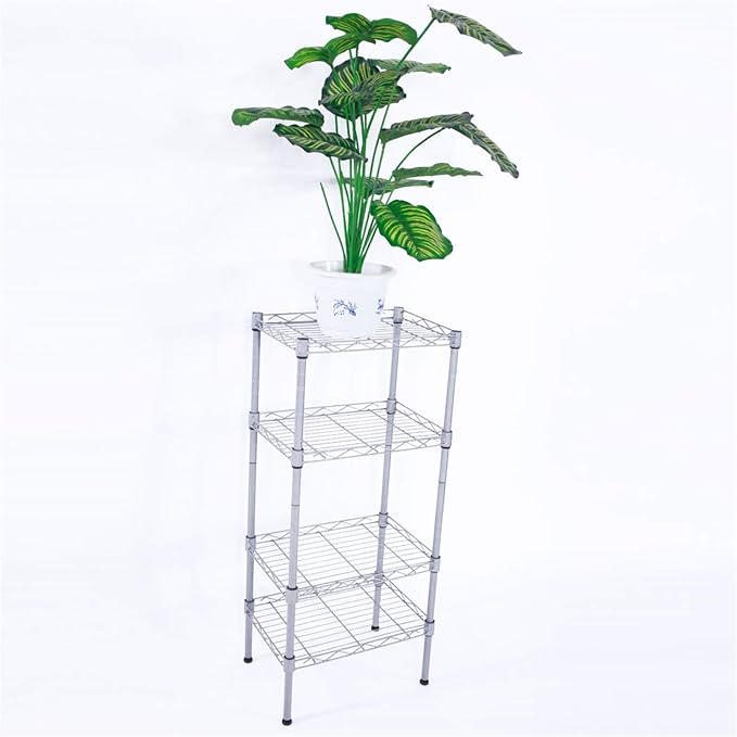 4 Tier Storage Racks Shelving, Heavy Steel Pantry Shelves, Adjustable Wire - Image 4