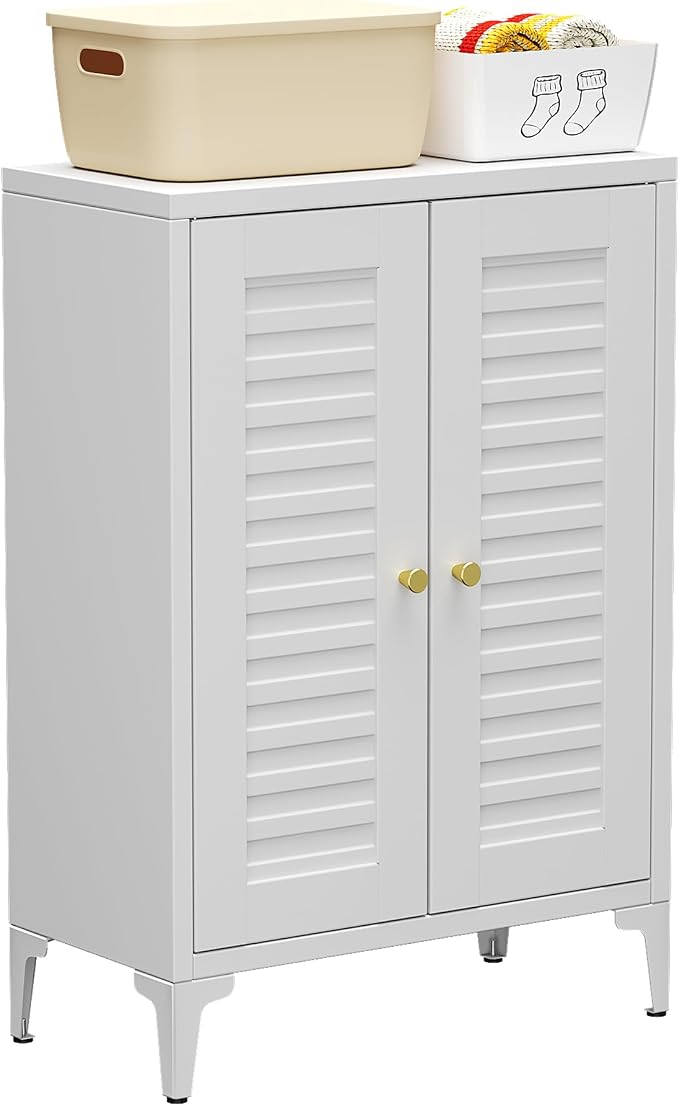 34" H Metal Pantry Cabinet, Kitchen Pantry Storage Cabinets - Image 9