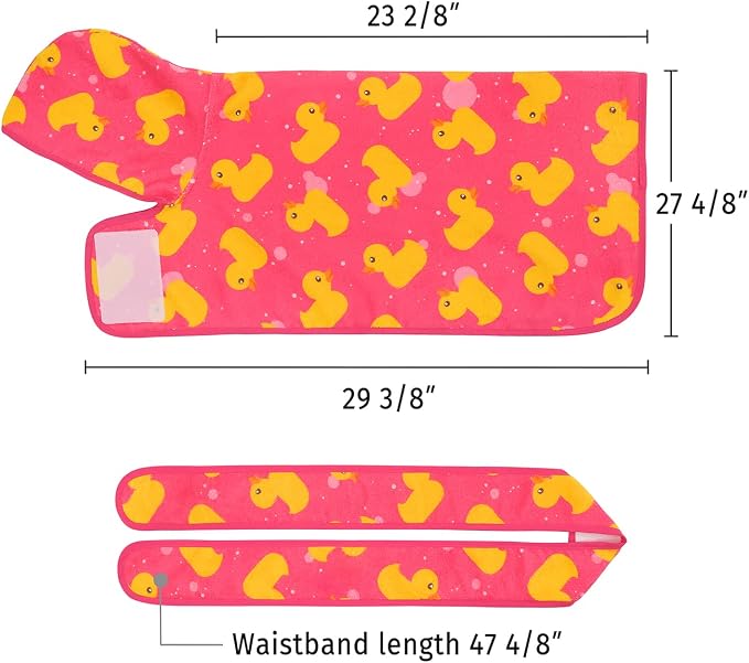 HDE Dog Bathrobe Super Absorbent Quick Drying Puppy Towel Wrap Coat Adjustable - Image 2