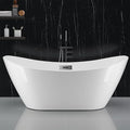 59'' Acrylic Freestanding Bathtub, Deep Soaking Tub by GarveeHome