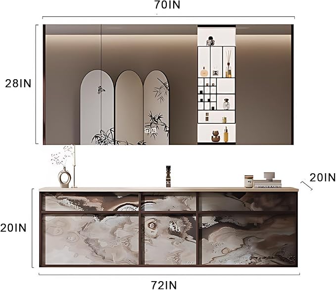 72IN Modern Bathroom Vanity - Image 2