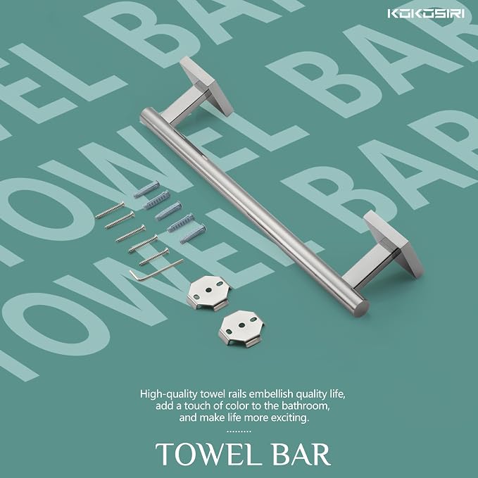 KOKOSIRI Hand Towel Bar 12 Inch Bathroom Towel Holder - Image 9