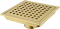 Square Shower Floor Drain with Removable Cover Grid Grate 6 inch Long, SUS 304 by Orhemus