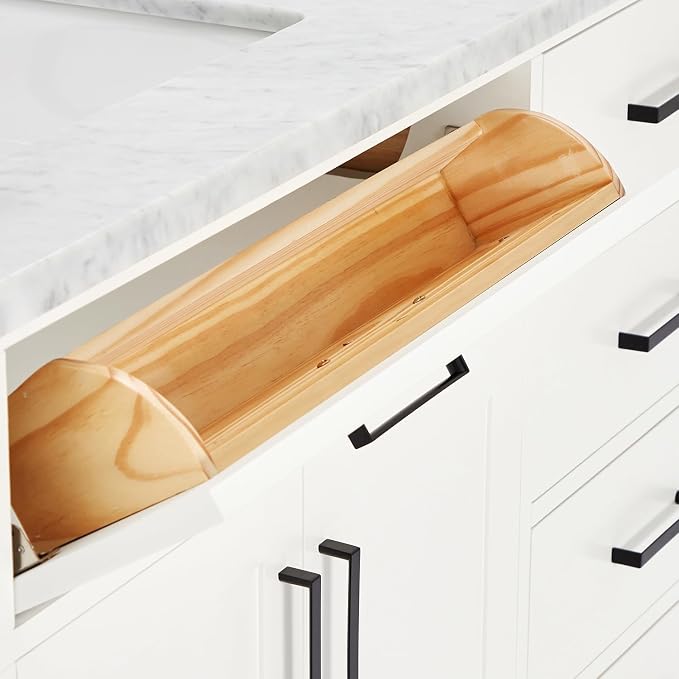 ARIEL 67" White Bathroom Vanity - Image 7