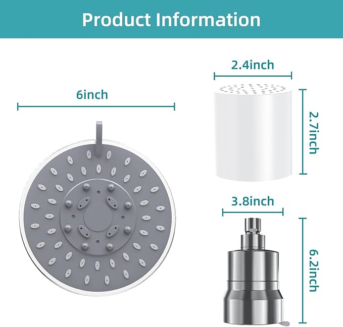 Filtered Shower Head, 5 Modes High Pressure Shower Head - Image 4