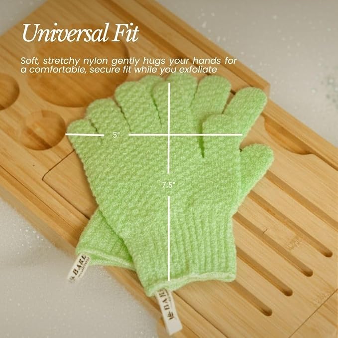 Bare Botanics 4 Pack Mint Exfoliating Gloves - Image 4