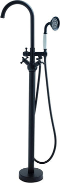 SITGES Solid Brass Freestanding Bathtub Faucet, Bathroom Floor Mount Tub Filler by SITGES
