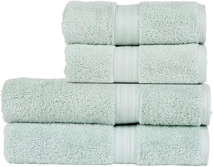Christy Renaissance 4 Piece Blue Towel Set | 100% Egyptian Cotton | Luxury by Christy