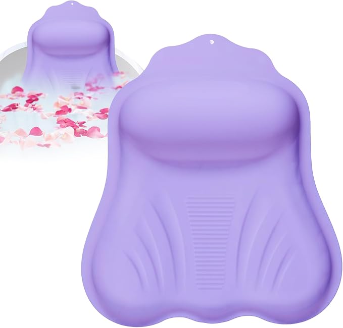 Silicone Bath Pillow for Tub Adults, 4D Air-Cushion Bathtub Pillow for Head by Unknown