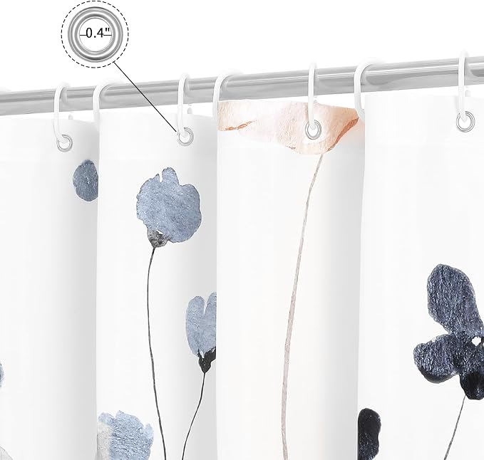 Gibelle Small Stall Shower Curtain 36 x 72, Narrow Half Watercolor Floral - Image 4