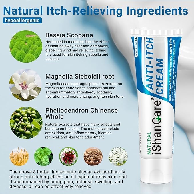 ishancare Anti Itch Soothing Cream Extra Strength Skin Itch Relief Ointment - Image 6