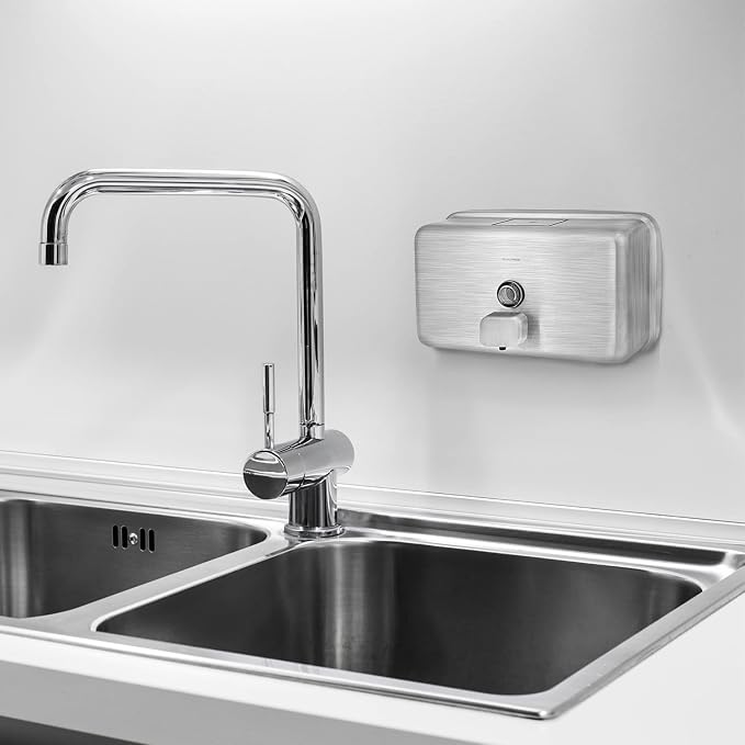 Alpine Wall Mounted Stainless Steel Liquid Soap Dispenser - Image 6