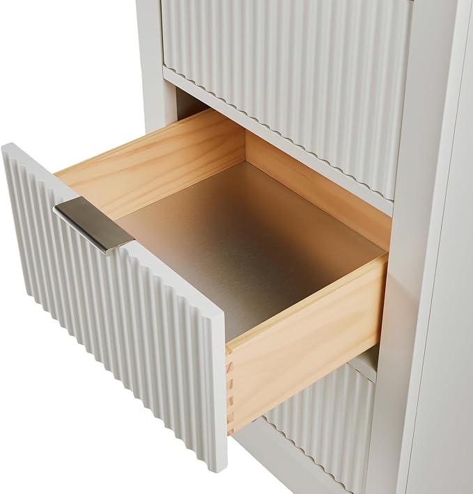 ARIEL Milan Bathroom Storage Cabinet 65”H x 20”W x 16”D Warm White - Image 7