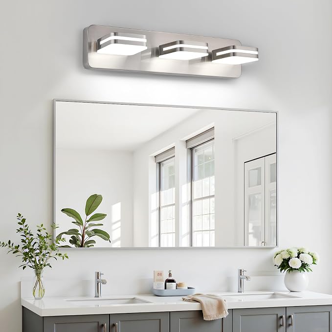 360° Rotate LED Dimmable Bathroom Vanity Light Fixtures, 1300LM Acrylic Brushed - Image 8