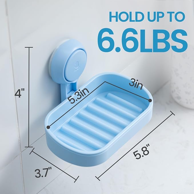 TAILI Soap Dish Bar Holder Suction Cup, Soap Saver - Image 4