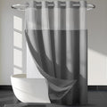 River Dream Heavyweight No Hooks Required Dotted Waffle Weave Shower Curtain - by RiverDream